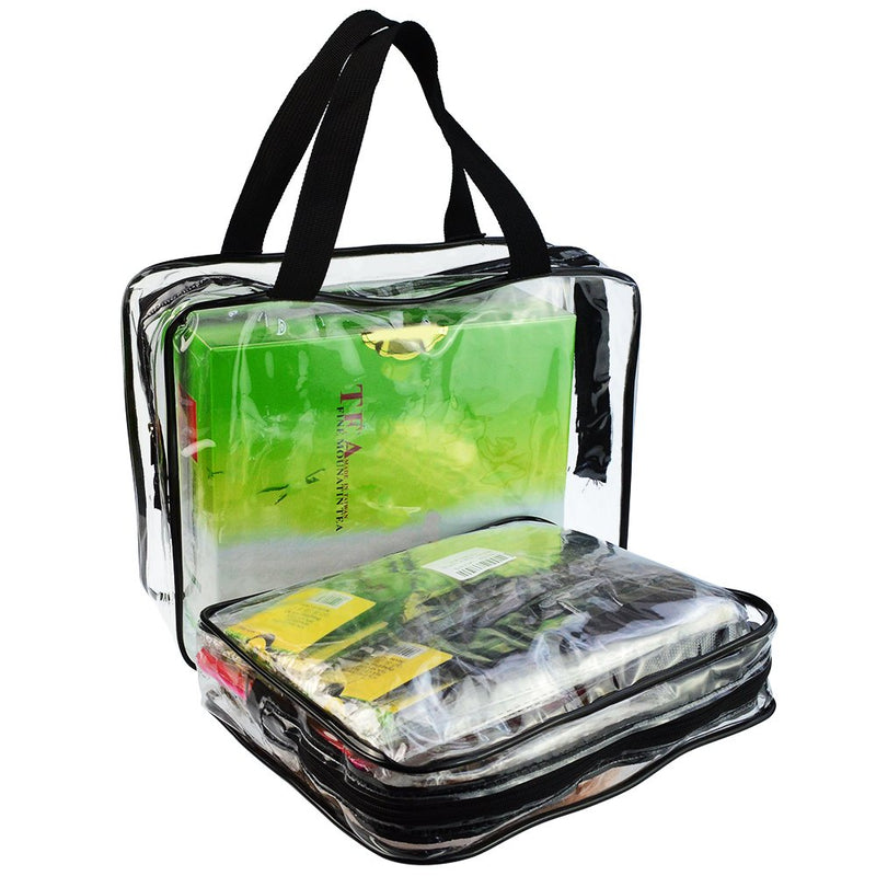 [Australia] - 5 Packs Clear Cosmetics Bag Make-up Bags Organizers, Wobe PVC Zippered Toiletry Carry Pouch Portable Makeup Bag for Vacation Travel, Bathroom and Organizing Waterproof Makeup Zipper Bag Vinyl Plastic 