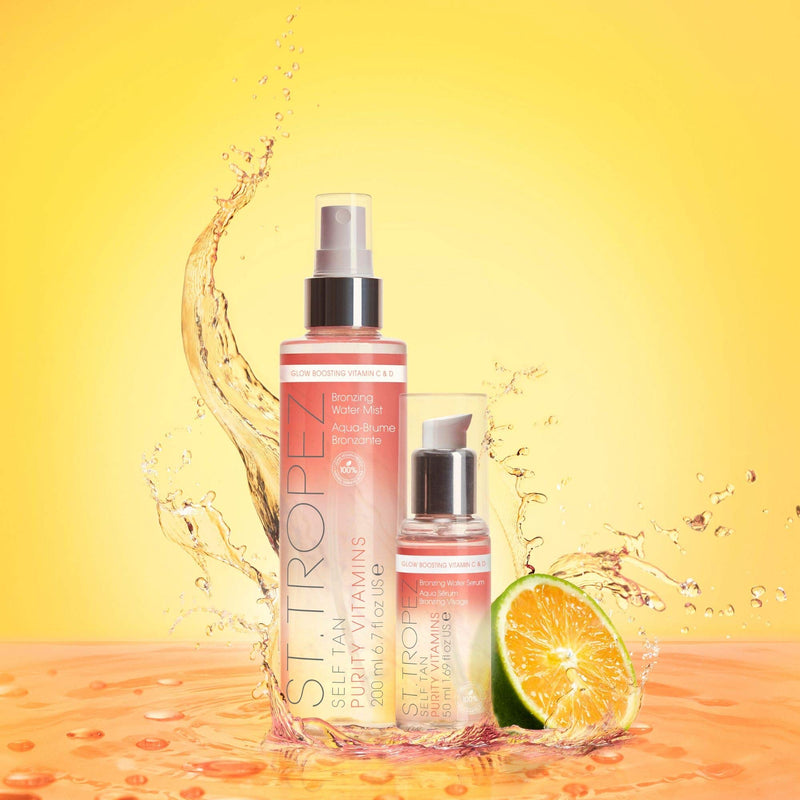 [Australia] - St.Tropez Fake Tan, Vitamin D Boosting Self Tan Purity Vitamins Bronzing Body Mist, Award Winning Vegan Tanning Water with Vitamin C, 100 Percent Natural Tanning Active, 200 ml 