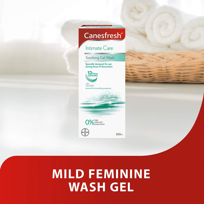 [Australia] - Canesfresh Soothing Gel Wash | 12hr Comfort & Fresh Feeling | Dermatologically & Gynaecologist Tested | with Glycine Known for Its Soothing Properties - 200 ml Single 