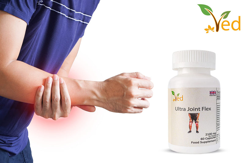 [Australia] - Ved Ultra Joint Flex for Joint Care | Extra Strength Glucosamine & Chondroitin High Strength Complex with MSM & Turmeric | Premium Joint Support 60 Capsule (20 Days Supply) 
