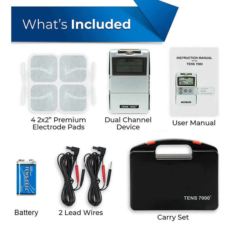 [Australia] - TENS 7000 Digital TENS Unit With Accessories - TENS Unit Muscle Stimulator For Back Pain, General Pain Relief, Neck Pain, Muscle Pain 