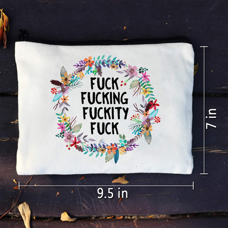 [Australia] - Kimoli Funny Canvas Makeup Bag | Cosmetic Bag | Cute Pouch Purse | Toiletry Bags with Sayings (Style-C) Style-C 