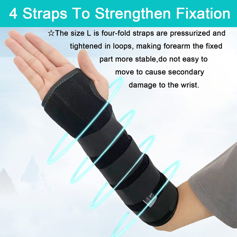 [Australia] - TANDCF bestlife Unisex Forearm and Wrist Support Splint Brace Double Fixation Wrist Brace for Carpal Tunnel,Adjustable Night Time Forearm Immobilizer Brace Splints,12.2 inch (31cm) length(RH/L) Right Hand Large/X-Large 
