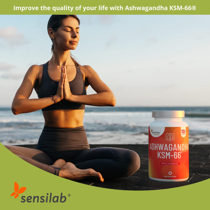 [Australia] - Sensilab Ashwagandha KSM 66 - 600 mg Ashwagandha Root Extract with 5% Withanolides - 120 Vegan Capsules 