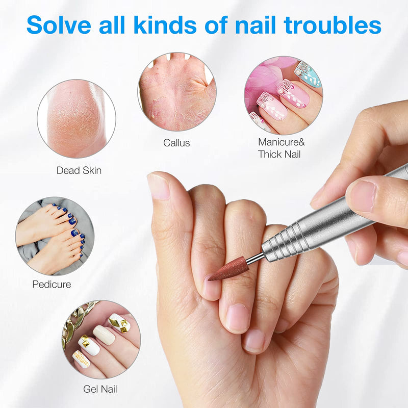 [Australia] - JACA Ceramic Nail Drill Bits Electric Manicure Head Replacement Device For Manicure Pedicure Polishing Mill Cutter Nail Files 