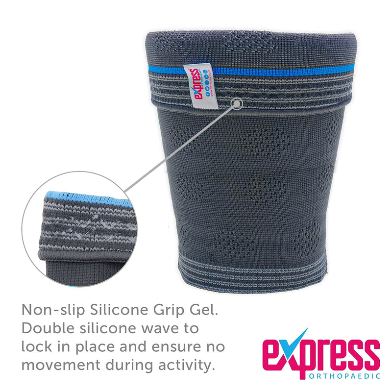 [Australia] - Express Orthopaedic® - Medically Approved Woven Elastic Calf Compression Support Sleeve - Bilateral (MED - Calf Circ:34-38cm) MED - Calf Circ:34-38cm 
