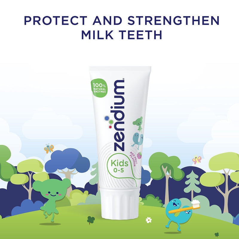 [Australia] - Zendium Kids Toothpaste 50ml - contains natural antibacterial enzymes - natural protection for milk teeth (0-5 years) - SLS free 