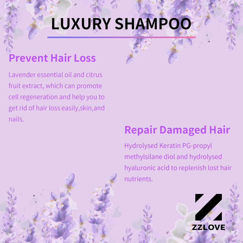 [Australia] - ZZLOVE Hair Growth Shampoo for Women and Men, Regrowth Moisture Dry Hair Thickening Products for Curly Care Damaged Treatments, Anti Dandruff Travel Size for Hair Loss Oily，Sulfate Free Suit for Kids 