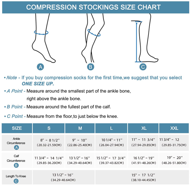[Australia] - 20-30 mmHg Compression Stockings for Women and Men Knee High Open Toe Beige Small 