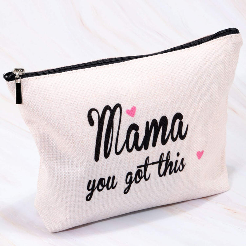 [Australia] - You Got This Mama Gifts Mom Cosmetic Bag Gift for New Mama Travel Bag Funny New Mom Gifts Make Up Pouch Bags (You Got This Mama Gifts) You Got This Mama Gifts 