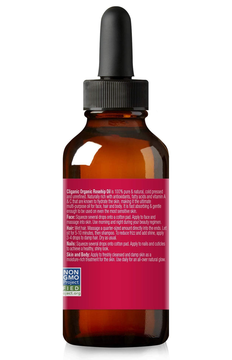 [Australia] - USDA Organic Rosehip Oil for Face, 100% Pure | Natural Cold Pressed Unrefined, Carrier Seed Oil for Skin, Hair & Nails | Certified Organic (30ml) | Cliganic 90 Days Warranty 30 ml (Pack of 1) 