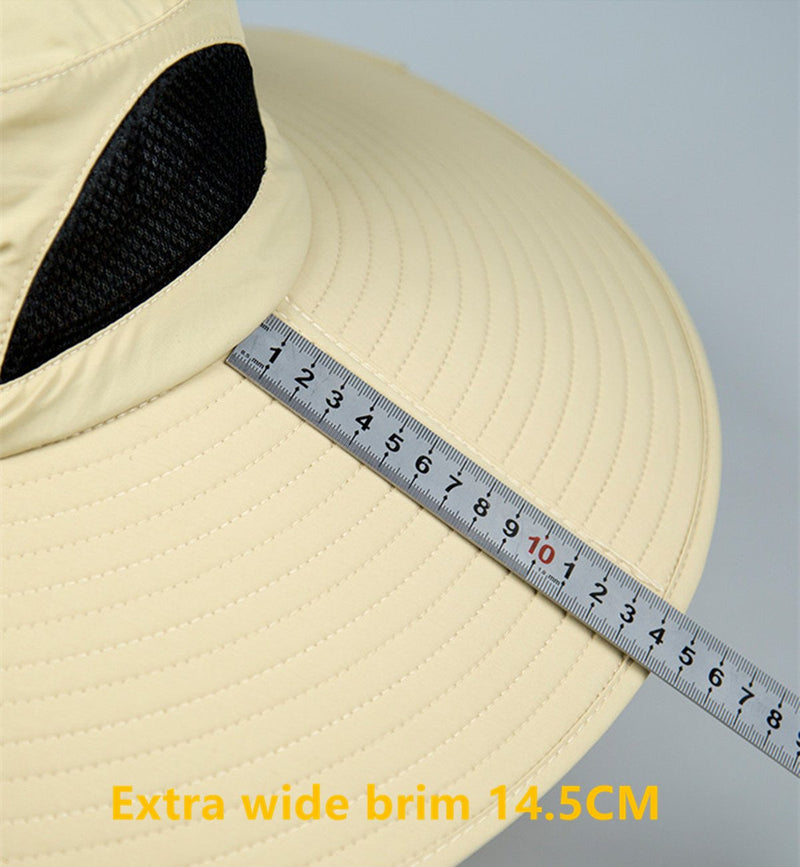 [Australia] - Super Wide Brim Sun Hat-UPF50+ Waterproof Bucket Hat for Fishing, Hiking, Camping Army Green 