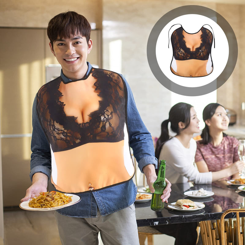 [Australia] - Beavorty Funny Adult Bibs Feeding Apron Washable Eating Clothing Protectors Baby for Adult Senior Elderly Disable Women and Men Dining Mealtime As Shown-2 