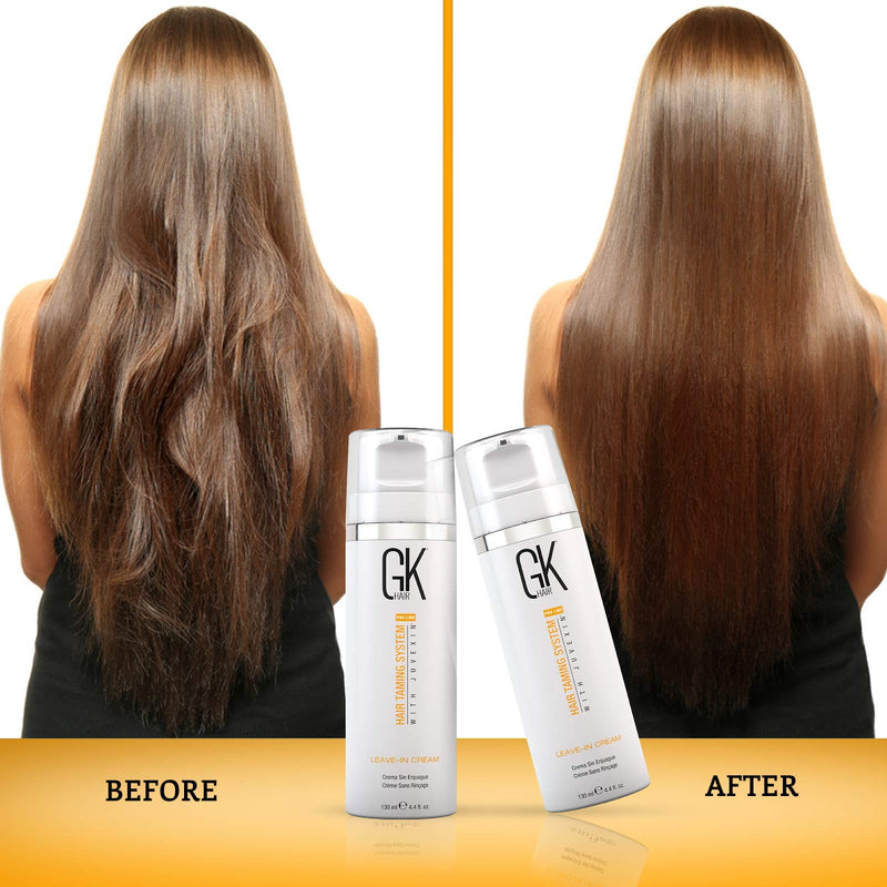 [Australia] - GK HAIR Global Keratin Leave In Conditioner Cream (130ml/4.4 Fl Oz) Conditioning Detangler Hydrating Smoothing Moisturizing & Frizz Control For Dry Damaged Hair Pre Swim Protection - All Hair Types 130ml 