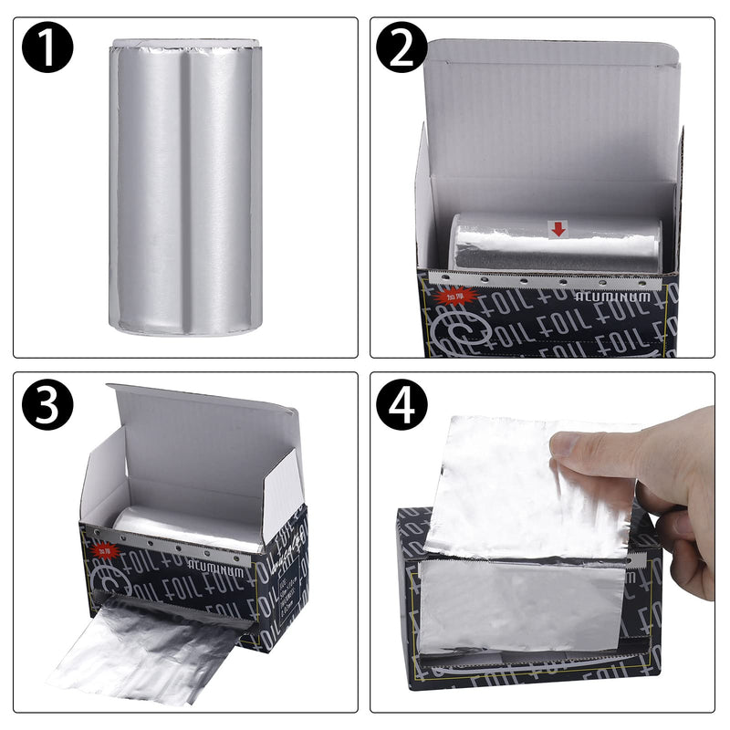 [Australia] - Firtink 2 Packs/12M Foil Silver Hair Foil Aluminium Hair Foil Silver Hair Tinfoil Foil Hair Foil Roll Coloring Hair Perming Foil Hair Salon Foil Hairdressing Salon Modeling Tool 