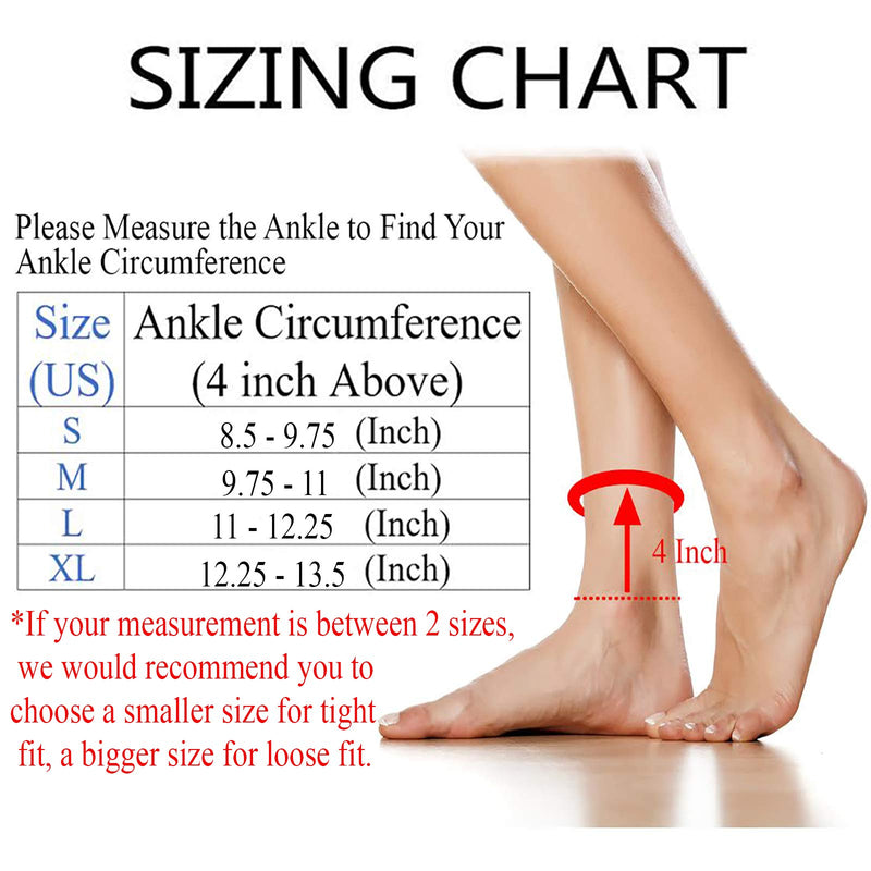 [Australia] - Protle Foot Socks Ankle Brace Compression Support Sleeve with Silicone Gel - Boosts Recovery from Joint Pain, Sprain, Plantar Fasciitis, Heel Spur, Achilles tendonitis Medium Pair-Black 