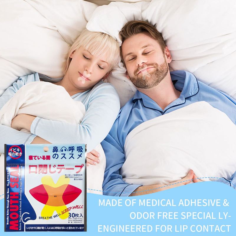 [Australia] - Sleep Strips, 120 Pcs Advanced Gentle Mouth Tape for Sleeping Nose Breathing Anti Snoring Devices Mouth Tapes Strips for Instant Snoring Relief Stop Snoring, Improved Nighttime Sleeping 