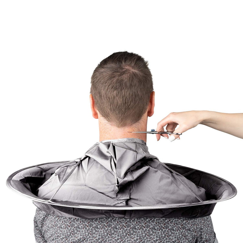 [Australia] - Umbrella Hair Catcher, 2-Pack Haircutting Drape - Silver 