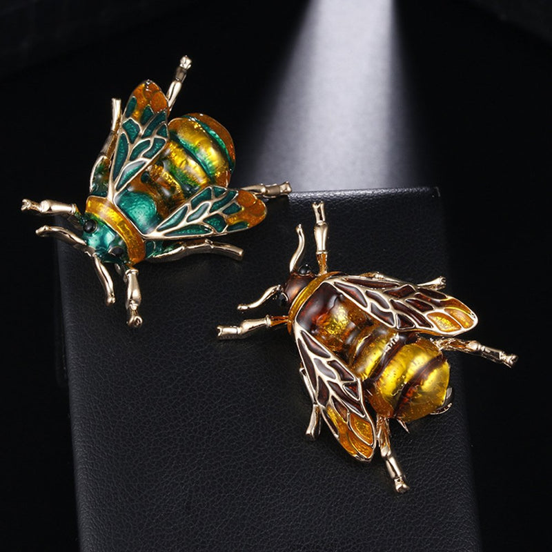 [Australia] - MINGHUA Enamel Cicada Collar Brooches Insect Corsage Brooch Pins for Unisex Clothing Accessories Green 