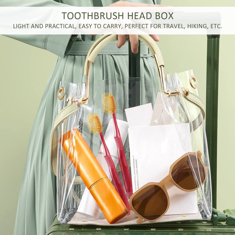 [Australia] - 15 toothbrush head boxes, travel portable toothbrush head covers, toothbrush head protective covers, toothbrush head protective boxes, travel necessities, suitable for business trips and travel 
