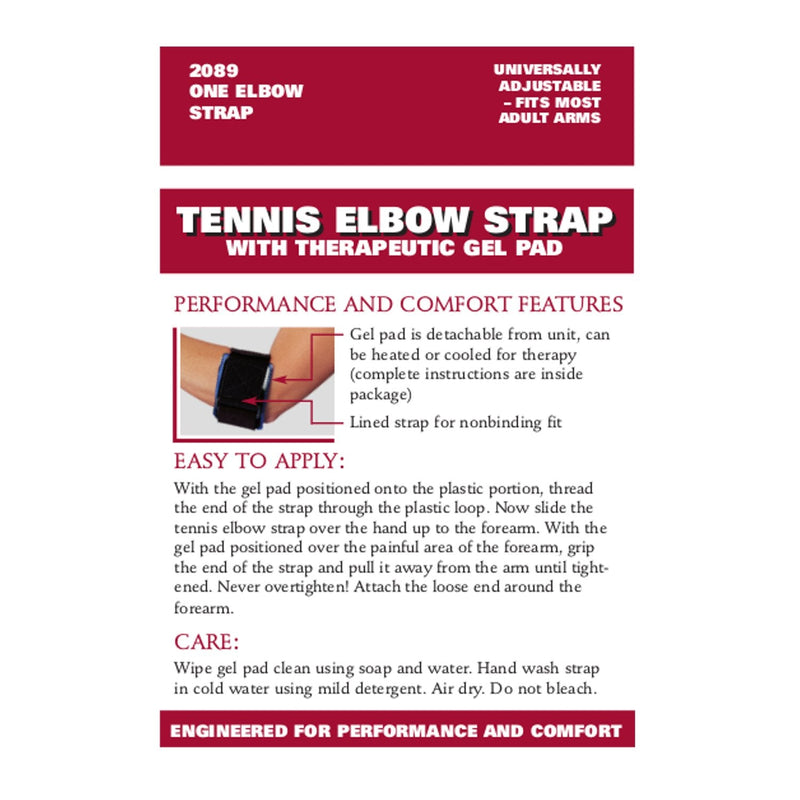 [Australia] - OTC Tennis Elbow Strap, Thrapeutic Gel Pad Insert Black 