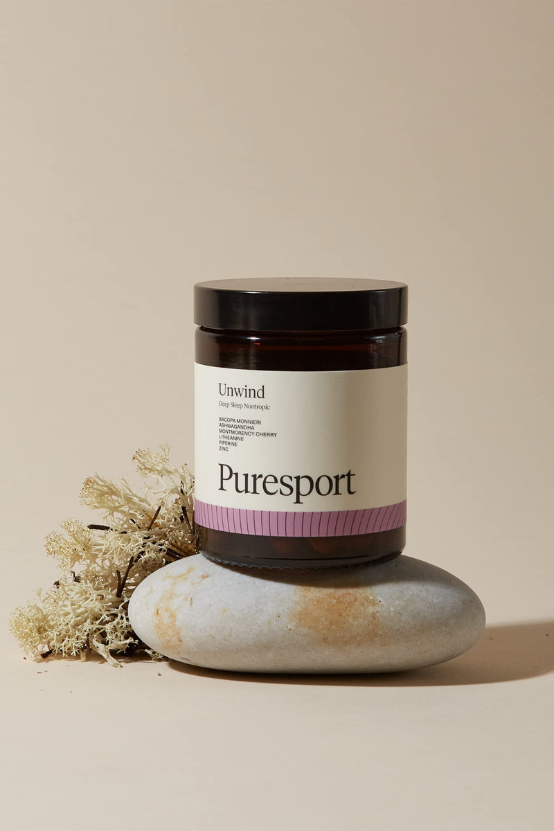 [Australia] - Puresport Unwind Deep Sleep Nootropic Sleep Supplement | 60 Capsules | Ashwagandha, Montmorency Cherry & L-Theanine | Relax & Unwind Unwind Sleep Nootropic 