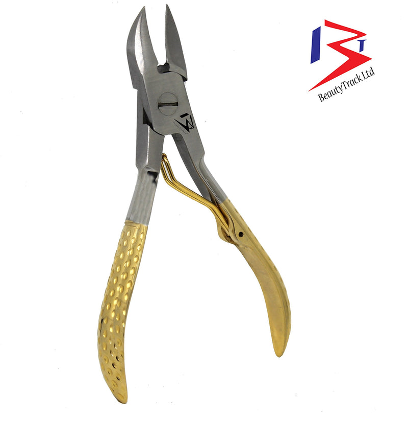 [Australia] - Ingrowing Toenail Clippers Cutter - Fast Pain Relief, Manicure Pedicure Instruments - Thick toenail cutter set - Cuticle nail nipper - Nail Cutter Gold handle 