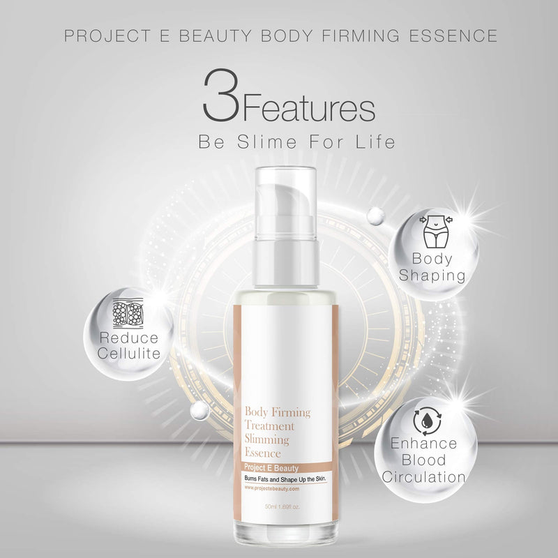 [Australia] - Project E Beauty Body Firming Treatment Slimming Essence | Natural Organic Cellulite Slimming Fat Burning Shaping Sculpting Weight Losing Skin Massage for Waist Abdomen & Buttocks Cream Gel 50ml 1.7oz 