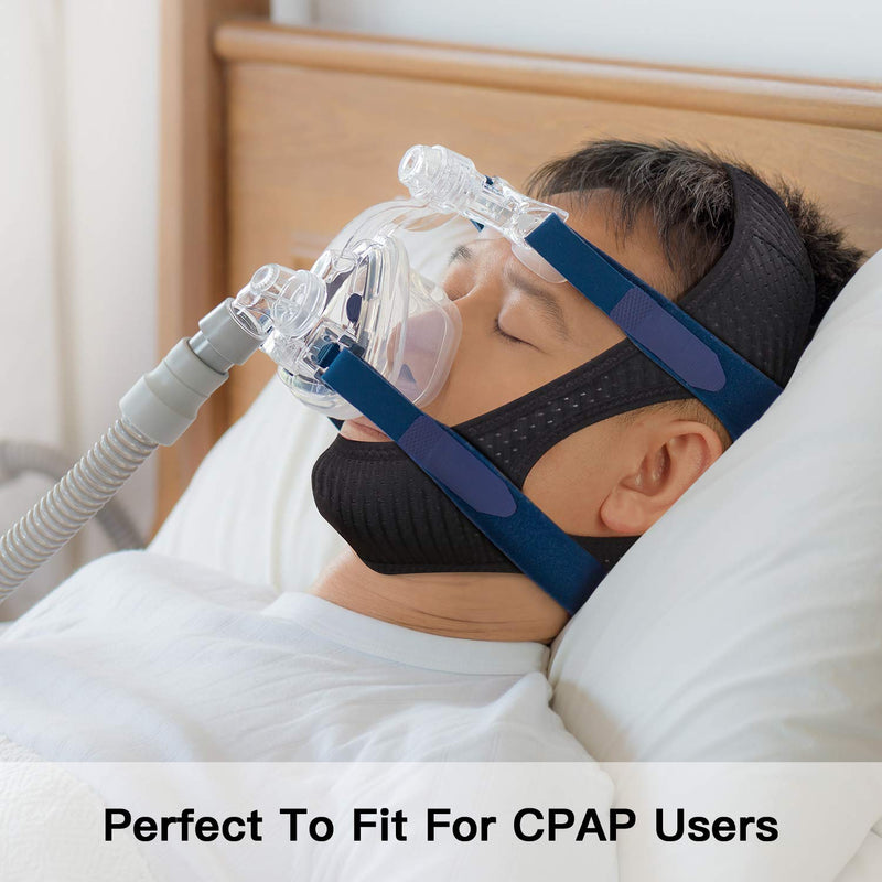 [Australia] - Anti Snore Chin Strap [Upgraded 2022], Vosaro Snoring Solution Effective Anti Snore Device, Adjustable and Breathable Stop Snoring Head Band for Men Women, Black 