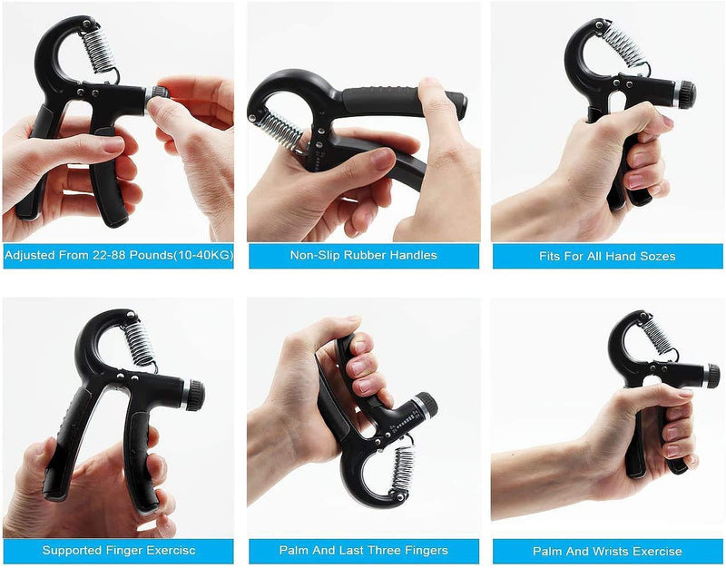 [Australia] - Pubiao Hand Strengtheners Adjustable Hand Grip Exerciser (10-60kg) for Hand Squeezer Forearm Grip Finger Exercise For Men, Women, Seniors, Teens 1 pack 
