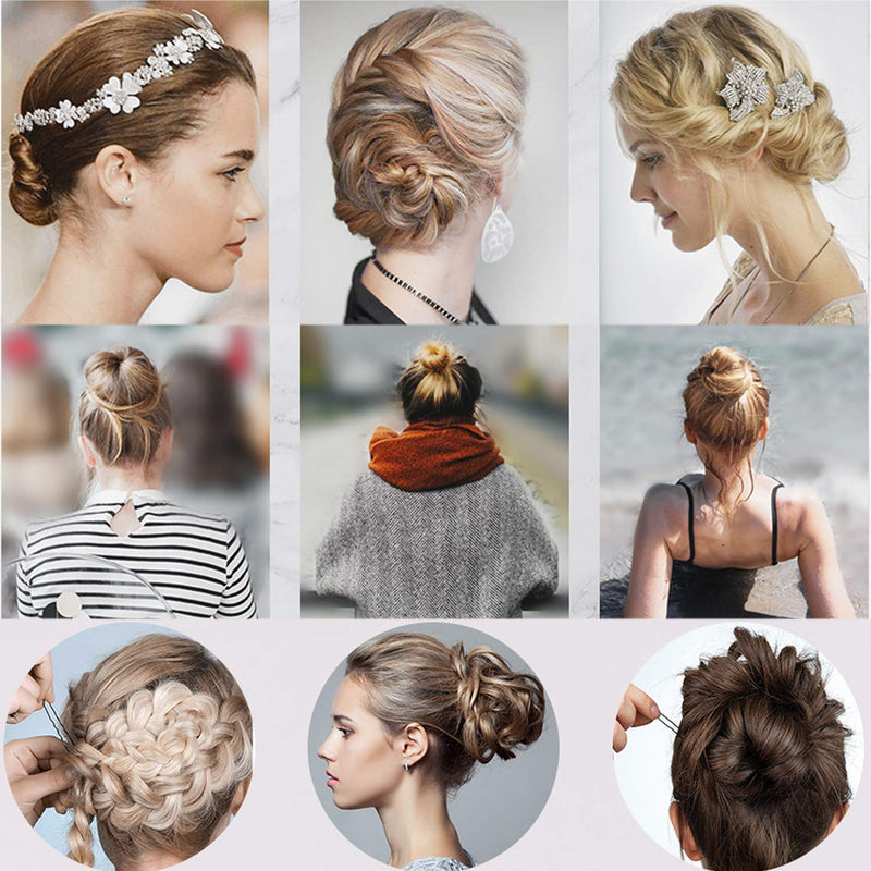 [Australia] - Black Hair Pins,Bobby Pins U shape Hair Bun Pins Bun Pins Hair Clips Hair Grips for Women Hair Styling Pins 50 Pieces Ideal for All Hair Types (6 cm/2.36 Inch) BIack-U 