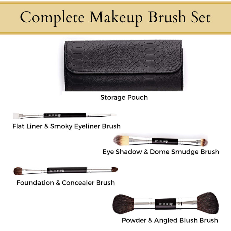 [Australia] - Borghese Double Ended Makeup Brush Set - Pack of 4 