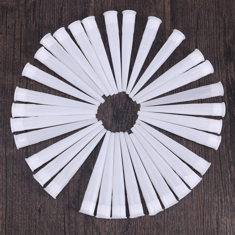 [Australia] - Yardwe 30pcs Plastic Caulk nozzles caulking Nozzle tip Replacement Extension Tool Supplies (White) 