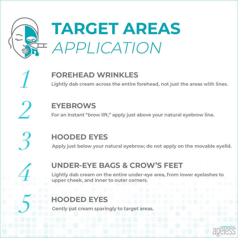 [Australia] - INSTANTLY AGELESS - Facelift In A Box Anti-Aging Face Cream for Forehead Wrinkles, Eyebrows, and Under-Eye Bags (10 Vials)… 10-Vials 