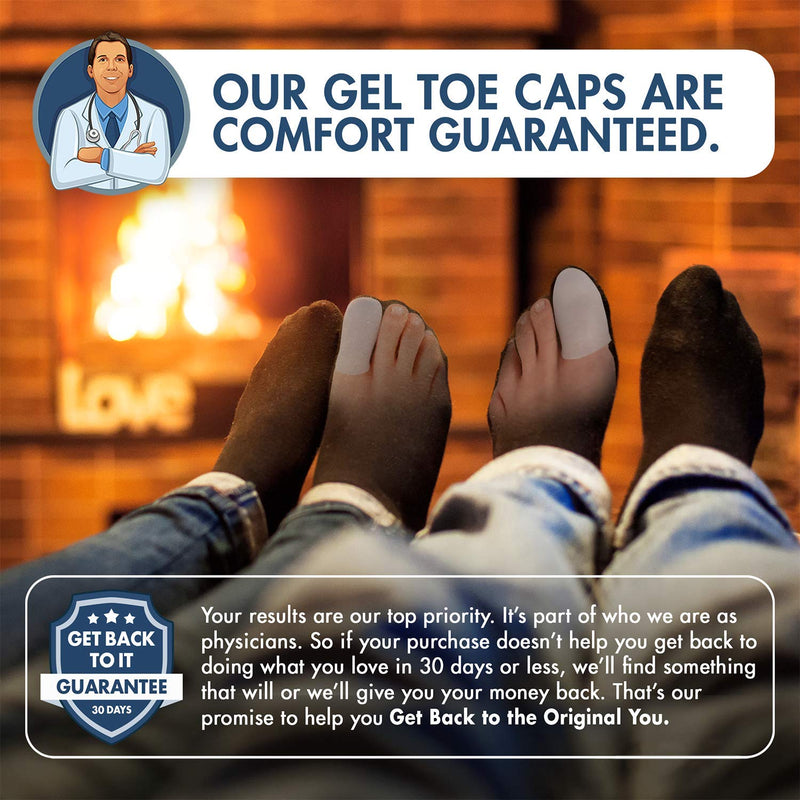 [Australia] - Dr. Frederick's Original Soft Gel Toe Protectors - 12 Pieces - Cushioning Toe Caps - Large Large (12 Count) 