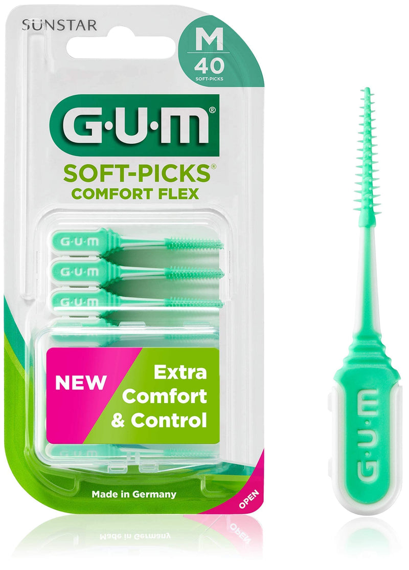 [Australia] - GUM Soft-Picks Comfort Flex Interdental Cleaner / Easy and Gentle Cleaning of The interdental Spaces / Pleasant to use / Flexible Grip Area (Medium, 3) M 120.0 