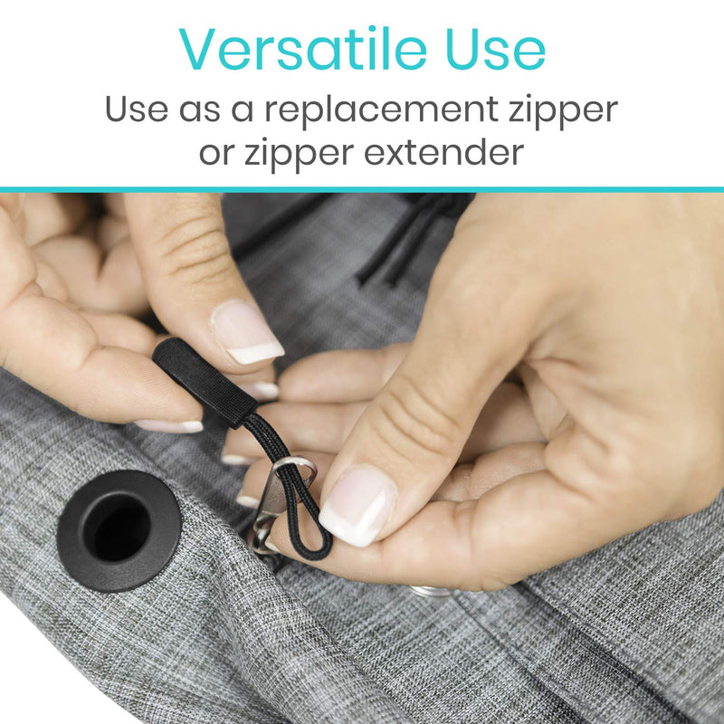 [Australia] - Vive Zipper Pulls Replacement (10 Pack) - Helper Grip Fix for Clothes, Shoes, Purse, Handbag, Luggage, Jacket, Backpack, Boot - Universal Easy Gripper Puller - Set of Plastic Repair Tabs Dexterity Aid Black 10 Pieces 