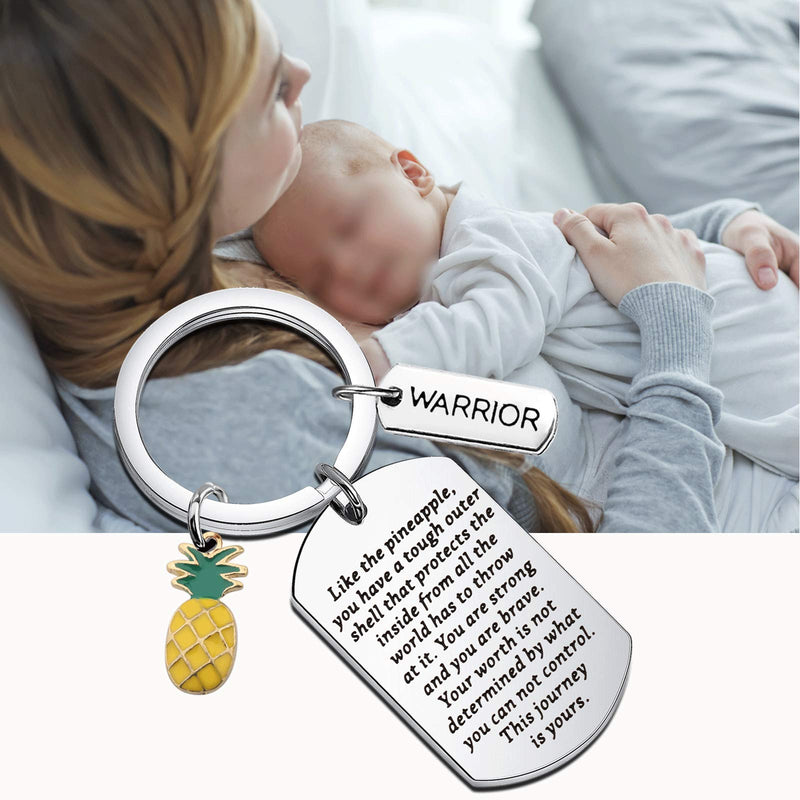 [Australia] - WSNANG IVF Pineapple Gift This IVF Journey is Yours Keychain IVF Infertility Warrior Jewelry IVF Encouragement Gift for Infertility Mom IVF DT 