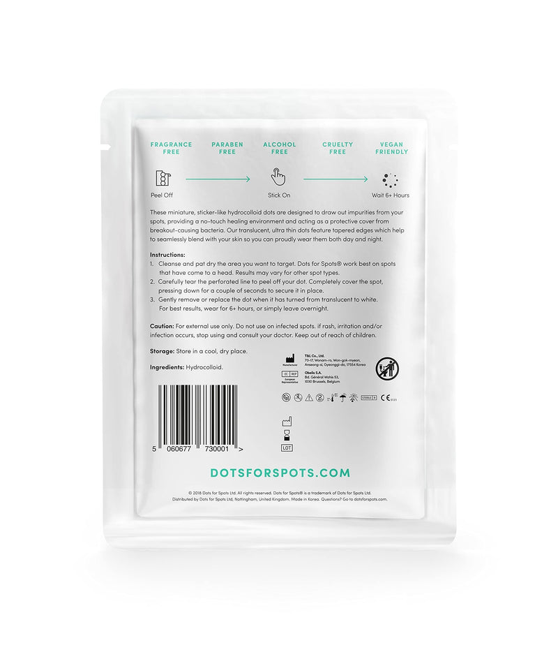 [Australia] - Dots for Spots Acne Patches - Pack of 24 Translucent Hydrocolloid Pimple Patch Spot Treatment Stickers for Face and Body - Fast-Acting, Vegan & Cruelty Free Skin Care 24 Count (Pack of 1) 
