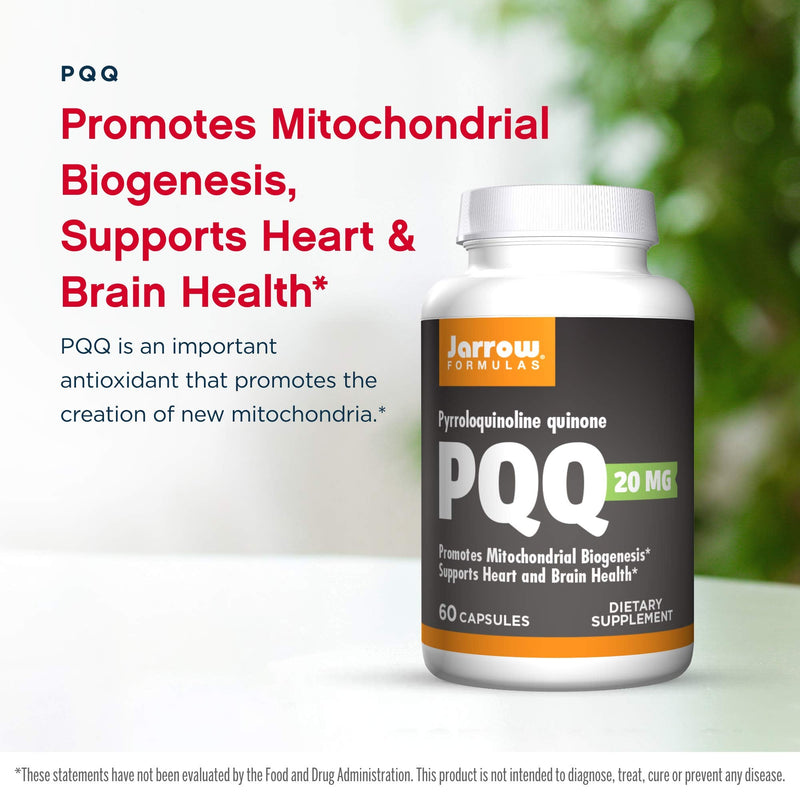[Australia] - Jarrow Formulas PQQ 20 mg - 60 Capsules - Promotes Mitochondrial Biogenesis - Supports Heart & Brain Health - 60 Servings 60 Count (Pack of 1) 