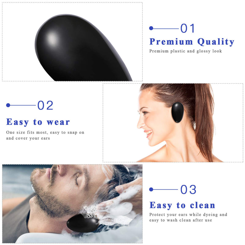 [Australia] - FRCOLOR Hair Dye Earmuffs, Plastic Ear Protectors Waterproof Hair Coloring Ear Covers Ear Ear Protectors Hair Dying Supplies Kit, 10pair 