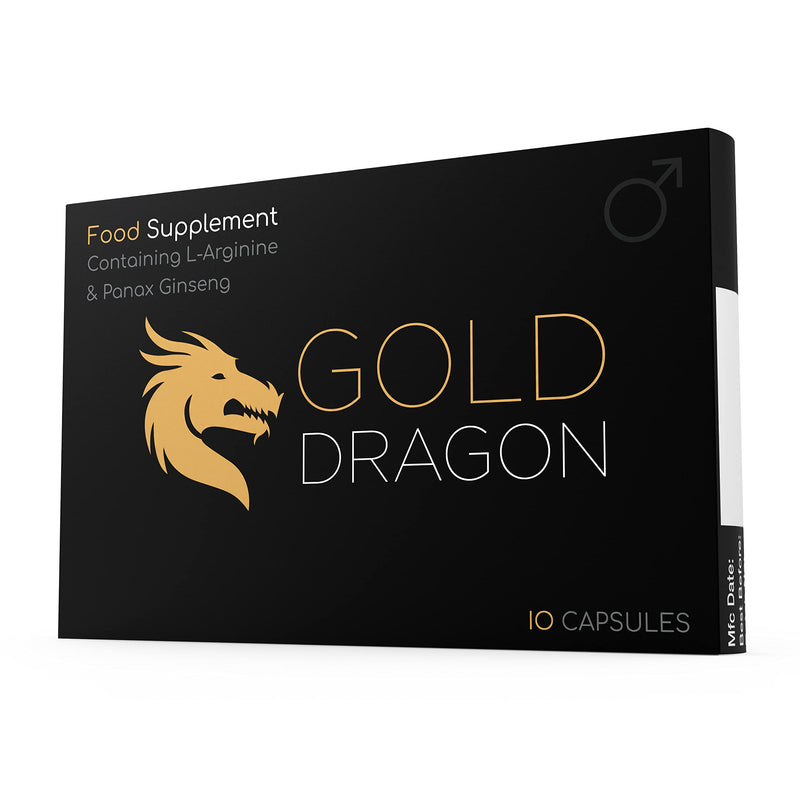 [Australia] - Extra Strong (10 Capsule) Gold Dragon Ginseng Complex - 500MG - Premium Enhanced Energy, Stamina & Endurance, 100% Safe & Natural - Fast Acting Performance 
