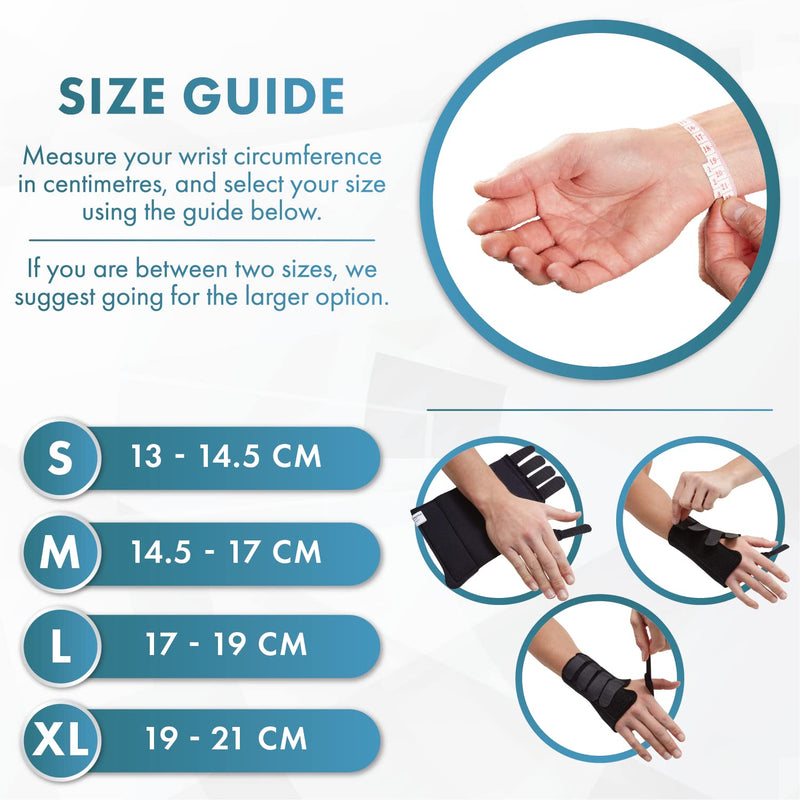 [Australia] - Actesso Advanced Wrist Support Brace - Carpal Tunnel Splint - Relieves Wrist Pain, Sprains, Tendonitis and RSI (Medium Right) M 