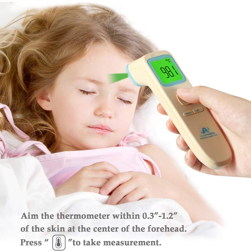 [Australia] - Amplim Non Contact Digital Thermometer for Adults Forehead. AmpMed Medical Grade Touchless Thermometer for Temperature of Adult, Child or Baby 