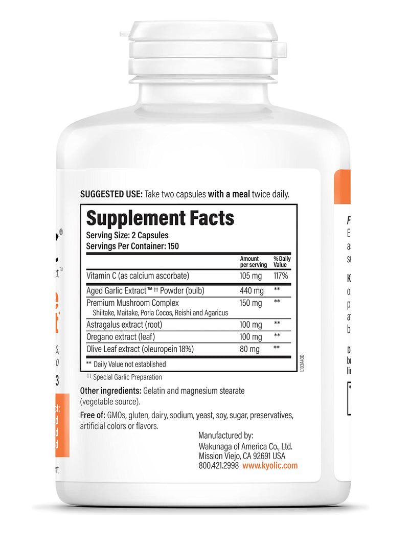 [Australia] - Kyolic Aged Garlic Extract Formula 103 Immune Support, 300 Capsules (Packaging May Vary) 