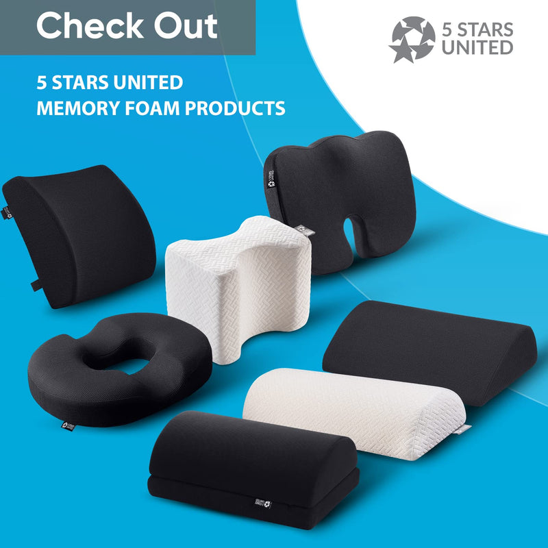 [Australia] - Donut Cushion Haemorrhoids Pillow – 100% Memory Foam Cushions with Non-Slip Bottom – Doughnut Ring To Sit On - Orthopedic Firm Seat for Home, Office, Wheelchair – Coccyx Pain Pressure Relief 1 
