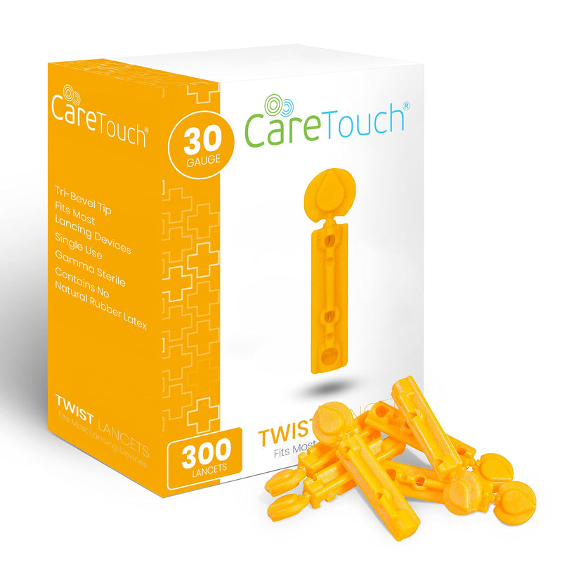 [Australia] - Lancets for Diabetes Testing - 30 Gauge Diabetic Lancets for Blood Testing and Glucose Testing - Fits Most Lancing Devices - Sterile, Single Use 30g Blood Sugar Lancets - 300 count 300 count - Single-Color 