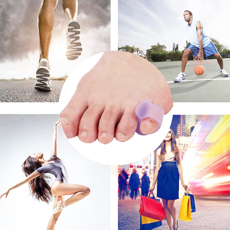 [Australia] - Yimanduo 10 Pcs Pinky Toe Splint, Gel Toe Separators, Little Toe Straightener Hammer Toe for Men Women Walking, Running, Overlapping, Bunion Corrector and Bunion Relief, Small 