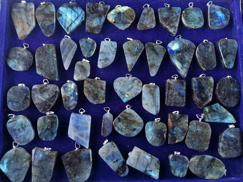 [Australia] - crystalmiracle Labradorite Gemstone Pendant (Single Piece) Crystal Fashion Gift Wellness Positive Energy Meditation Handcrafted Accessory 