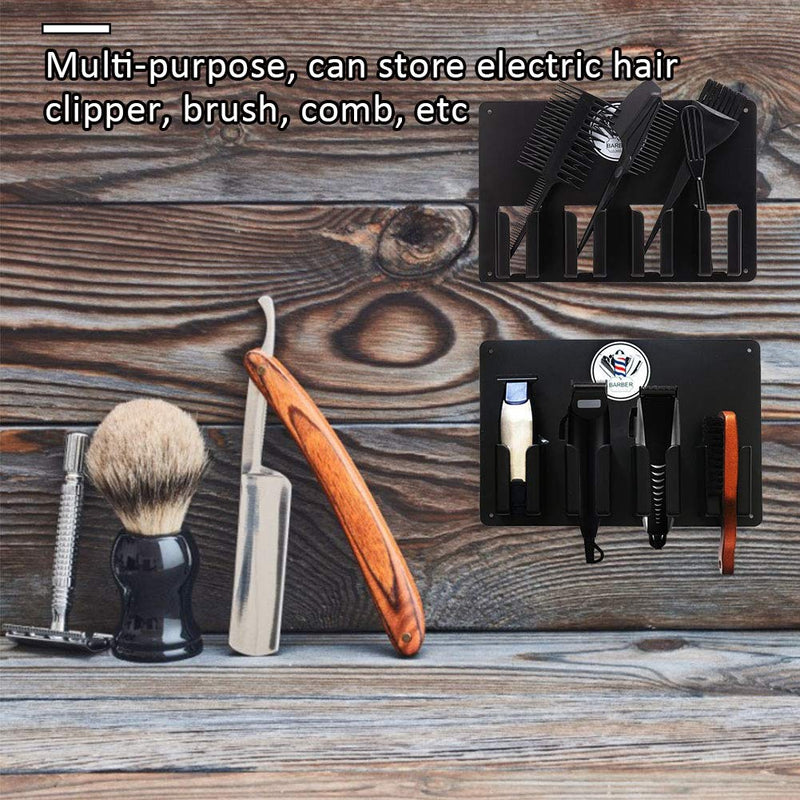 [Australia] - Hair Clipper Holder, Hairstylist Tools Storage Rack Trimmer Tool Organizer Barber Station Storage Rack Hair Trimmer Cutter Stand 12.2 x 7.9in, Pack of 2 